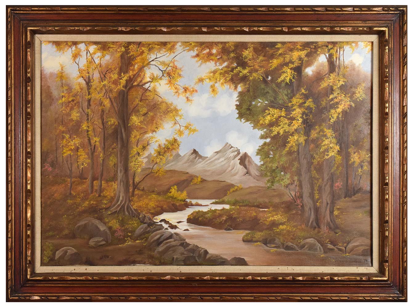 Jessie Halstead. Mountain stream in fall.