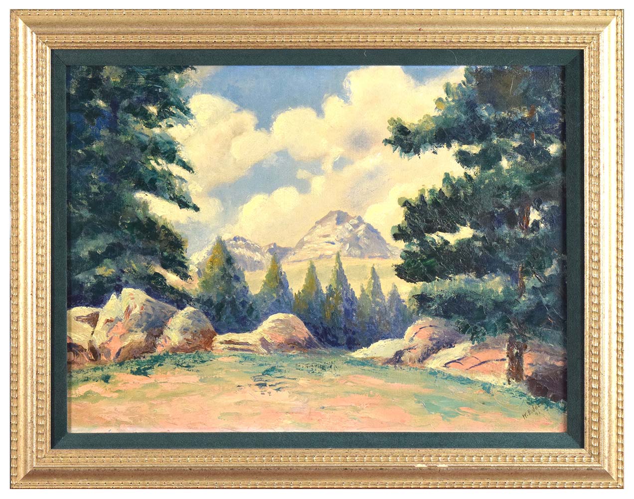 W.E. Jordan. Snowy ridge.